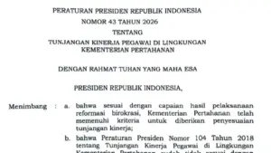 Download Perpres 42 dan 43 Tahun 2026 Tentang Tukin TNI dan Kemenhan